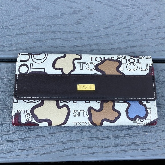 TOUS Leather Wallet Multicolor NWOT - Picture 1 of 8